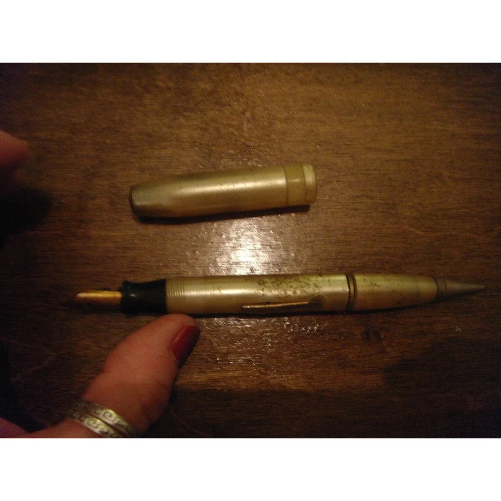 Vintage Salz Fountain Pen /mechanical pencil Home mutual fire ins co advertising